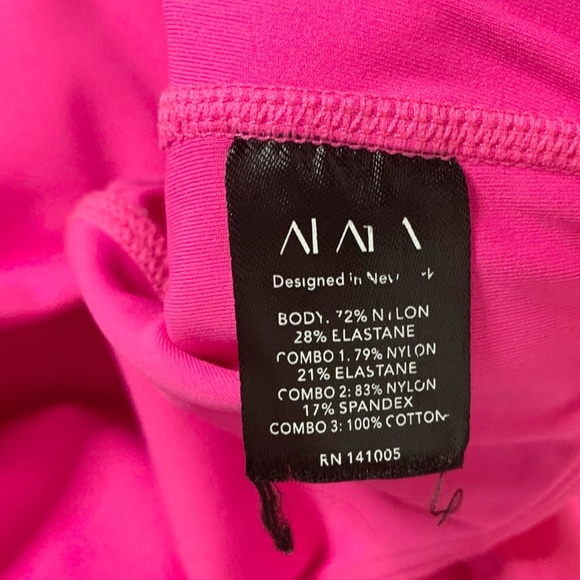 Revolve ALALA Crop Vamp Leggings 7/8 Length High Rise Tights Hot Pink Size S - Picture 12 of 14